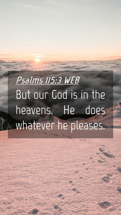 Picture 04 - Psalms 115:3 WEB Mobile Phone Wallpaper - But our God is in the heavens. He does whatever - Mobile Bible Verse Wallpaper