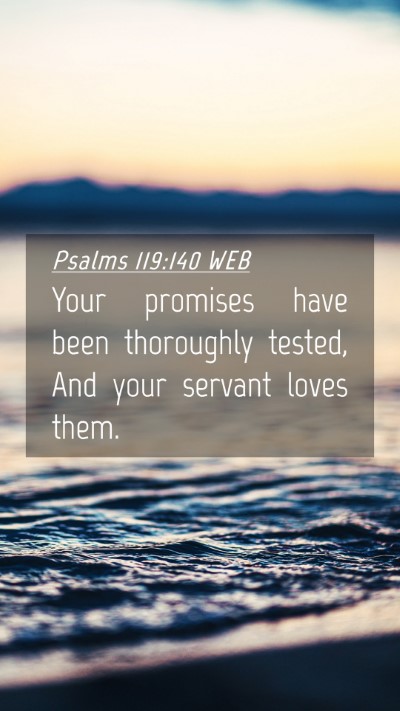 Picture 04 - Psalms 119:140 WEB Mobile Phone Wallpaper - Your promises have been thoroughly tested, And - Mobile Bible Verse Wallpaper