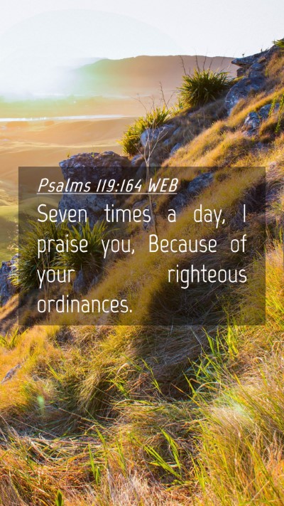 Picture 04 - Psalms 119:164 WEB Mobile Phone Wallpaper - Seven times a day, I praise you, Because of your - Mobile Bible Verse Wallpaper