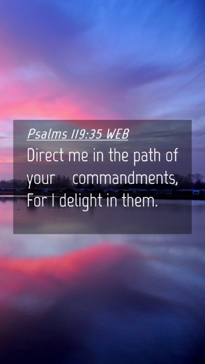 Picture 04 - Psalms 119:35 WEB Mobile Phone Wallpaper - Direct me in the path of your commandments, For I - Mobile Bible Verse Wallpaper