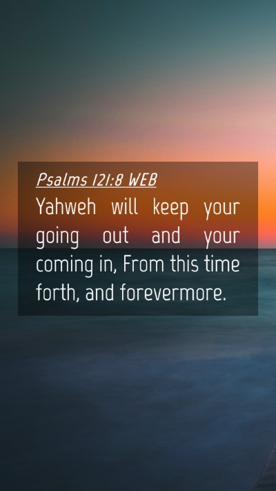 Picture 04 - Psalms 121:8 WEB Mobile Phone Wallpaper - Yahweh will keep your going out and your coming - Mobile Bible Verse Wallpaper