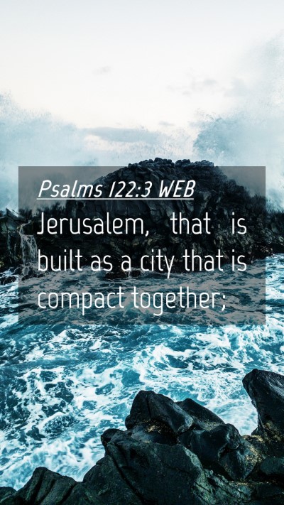 Picture 04 - Psalms 122:3 WEB Mobile Phone Wallpaper - Jerusalem, that is built as a city that is - Mobile Bible Verse Wallpaper