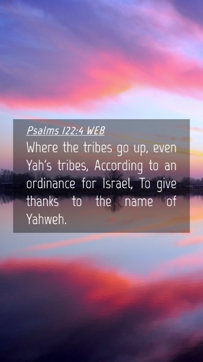 Picture 04 - Psalms 122:4 WEB Mobile Phone Wallpaper - Where the tribes go up, even Yah's tribes, - Mobile Bible Verse Wallpaper