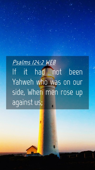 Picture 04 - Psalms 124:2 WEB Mobile Phone Wallpaper - If it had not been Yahweh who was on our side, - Mobile Bible Verse Wallpaper