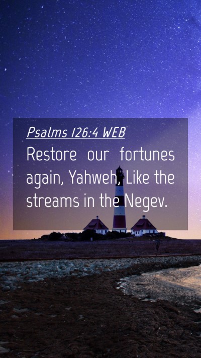Picture 04 - Psalms 126:4 WEB Mobile Phone Wallpaper - Restore our fortunes again, Yahweh, Like the - Mobile Bible Verse Wallpaper