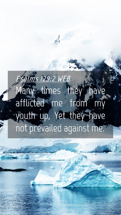 Picture 04 - Psalms 129:2 WEB Mobile Phone Wallpaper - Many times they have afflicted me from my youth - Mobile Bible Verse Wallpaper