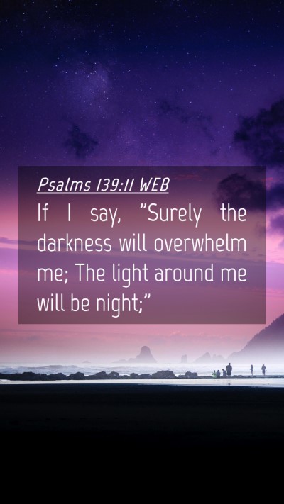 Picture 04 - Psalms 139:11 WEB Mobile Phone Wallpaper - If I say, 