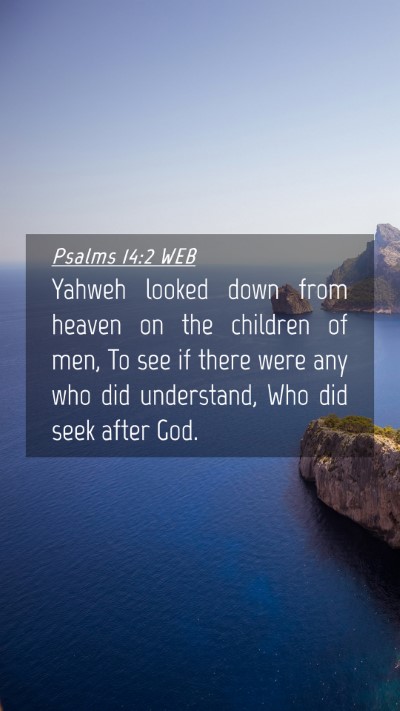 Picture 04 - Psalms 14:2 WEB Mobile Phone Wallpaper - Yahweh looked down from heaven on the children of - Mobile Bible Verse Wallpaper