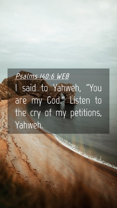 Picture 04 - Psalms 140:6 WEB Mobile Phone Wallpaper - I said to Yahweh, 
