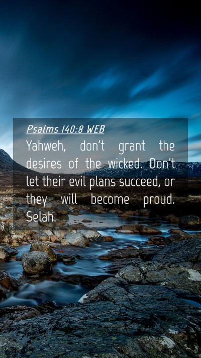 Picture 04 - Psalms 140:8 WEB Mobile Phone Wallpaper - Yahweh, don't grant the desires of the wicked. - Mobile Bible Verse Wallpaper