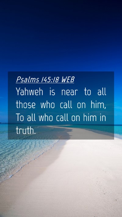 Picture 04 - Psalms 145:18 WEB Mobile Phone Wallpaper - Yahweh is near to all those who call on him, To - Mobile Bible Verse Wallpaper