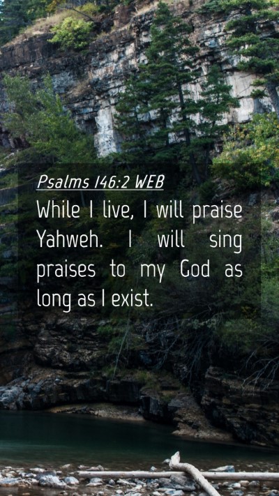 Picture 04 - Psalms 146:2 WEB Mobile Phone Wallpaper - While I live, I will praise Yahweh. I will sing - Mobile Bible Verse Wallpaper
