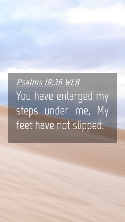 Picture 04 - Psalms 18:36 WEB Mobile Phone Wallpaper - You have enlarged my steps under me, My feet have - Mobile Bible Verse Wallpaper