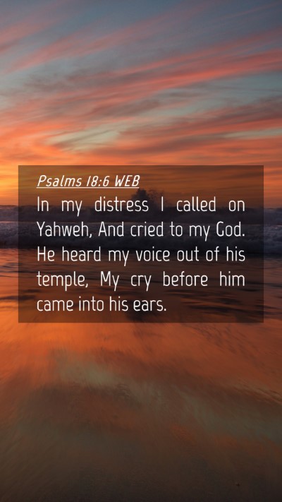 Picture 04 - Psalms 18:6 WEB Mobile Phone Wallpaper - In my distress I called on Yahweh, And cried to - Mobile Bible Verse Wallpaper
