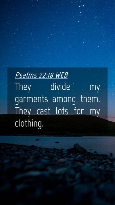 Picture 04 - Psalms 22:18 WEB Mobile Phone Wallpaper - They divide my garments among them. They cast - Mobile Bible Verse Wallpaper