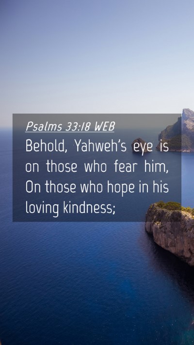 Picture 04 - Psalms 33:18 WEB Mobile Phone Wallpaper - Behold, Yahweh's eye is on those who fear him, On - Mobile Bible Verse Wallpaper