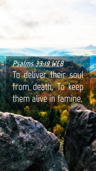 Picture 04 - Psalms 33:19 WEB Mobile Phone Wallpaper - To deliver their soul from death, To keep them - Mobile Bible Verse Wallpaper