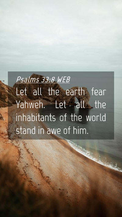 Picture 04 - Psalms 33:8 WEB Mobile Phone Wallpaper - Let all the earth fear Yahweh. Let all the - Mobile Bible Verse Wallpaper