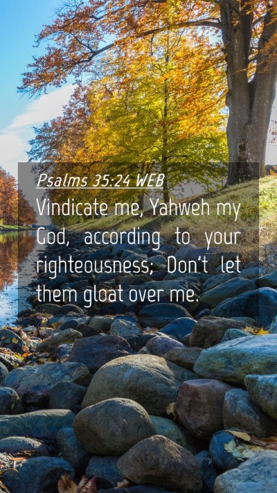 Picture 04 - Psalms 35:24 WEB Mobile Phone Wallpaper - Vindicate me, Yahweh my God, according to your - Mobile Bible Verse Wallpaper