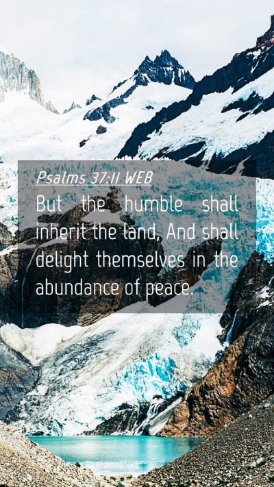 Picture 04 - Psalms 37:11 WEB Mobile Phone Wallpaper - But the humble shall inherit the land, And shall - Mobile Bible Verse Wallpaper