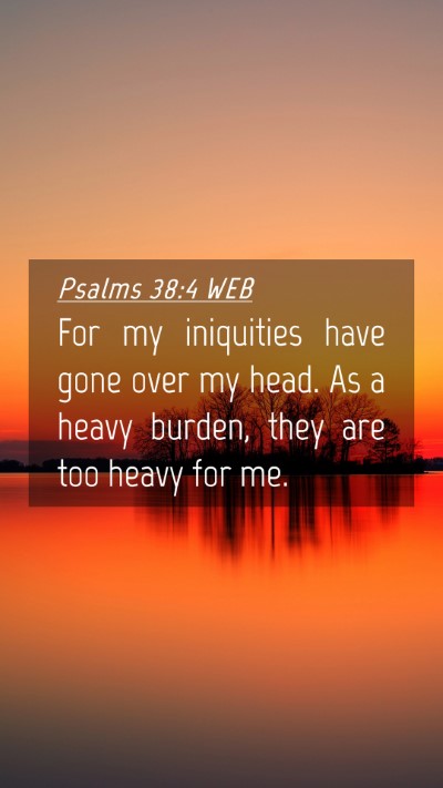 Picture 04 - Psalms 38:4 WEB Mobile Phone Wallpaper - For my iniquities have gone over my head. As a - Mobile Bible Verse Wallpaper