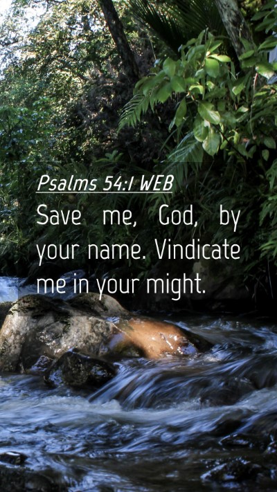 Picture 04 - Psalms 54:1 WEB Mobile Phone Wallpaper - Save me, God, by your name. Vindicate me in your - Mobile Bible Verse Wallpaper