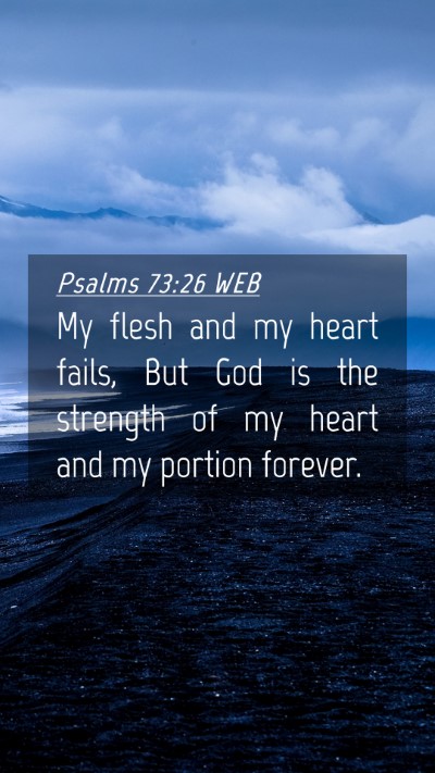 Picture 04 - Psalms 73:26 WEB Mobile Phone Wallpaper - My flesh and my heart fails, But God is the - Mobile Bible Verse Wallpaper