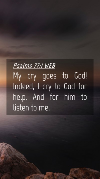 Picture 04 - Psalms 77:1 WEB Mobile Phone Wallpaper - My cry goes to God! Indeed, I cry to God for - Mobile Bible Verse Wallpaper