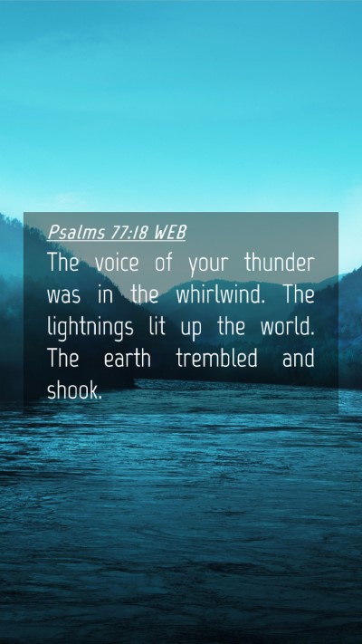 Picture 04 - Psalms 77:18 WEB Mobile Phone Wallpaper - The voice of your thunder was in the whirlwind. - Mobile Bible Verse Wallpaper