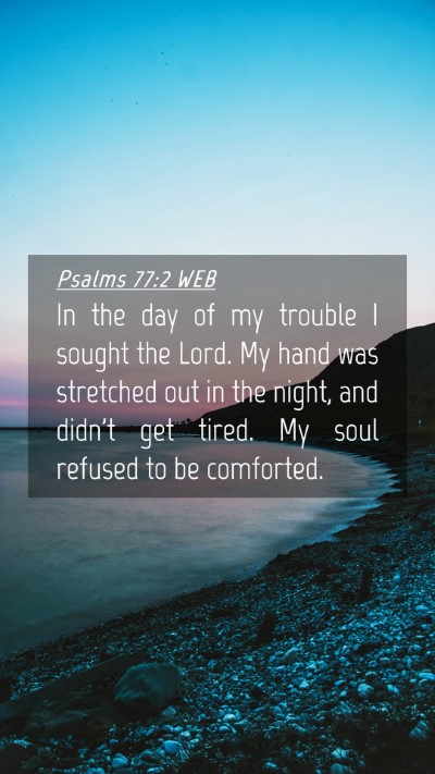 Picture 04 - Psalms 77:2 WEB Mobile Phone Wallpaper - In the day of my trouble I sought the Lord. My - Mobile Bible Verse Wallpaper