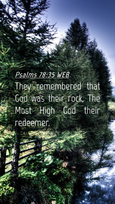 Picture 04 - Psalms 78:35 WEB Mobile Phone Wallpaper - They remembered that God was their rock, The Most - Mobile Bible Verse Wallpaper