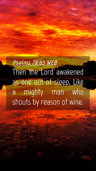 Picture 04 - Psalms 78:65 WEB Mobile Phone Wallpaper - Then the Lord awakened as one out of sleep, Like - Mobile Bible Verse Wallpaper