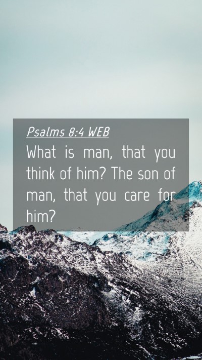 Picture 04 - Psalms 8:4 WEB Mobile Phone Wallpaper - What is man, that you think of him? The son of - Mobile Bible Verse Wallpaper