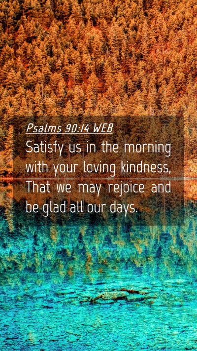 Picture 04 - Psalms 90:14 WEB Mobile Phone Wallpaper - Satisfy us in the morning with your loving - Mobile Bible Verse Wallpaper