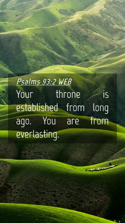 Picture 04 - Psalms 93:2 WEB Mobile Phone Wallpaper - Your throne is established from long ago. You are - Mobile Bible Verse Wallpaper