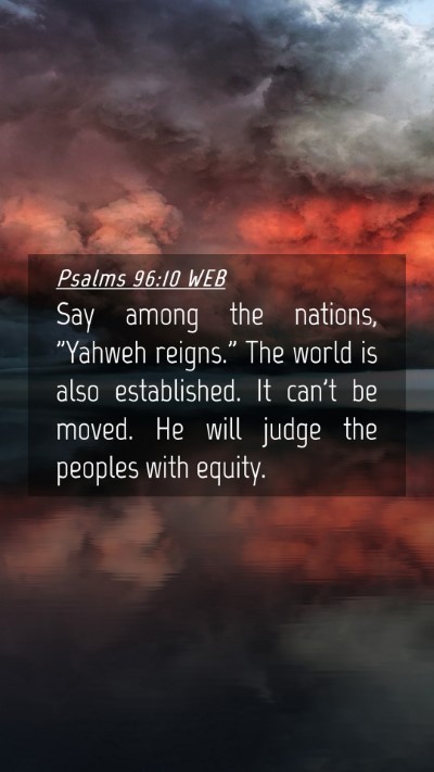 Picture 04 - Psalms 96:10 WEB Mobile Phone Wallpaper - Say among the nations, 