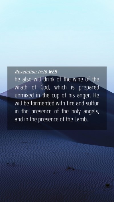 Picture 04 - Revelation 14:10 WEB Mobile Phone Wallpaper - he also will drink of the wine of the wrath of - Mobile Bible Verse Wallpaper