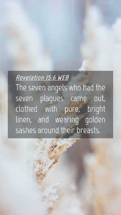 Picture 04 - Revelation 15:6 WEB Mobile Phone Wallpaper - The seven angels who had the seven plagues came - Mobile Bible Verse Wallpaper