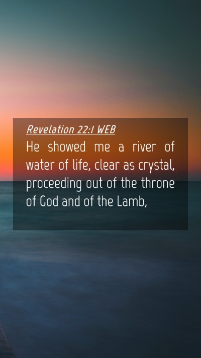 Picture 04 - Revelation 22:1 WEB Mobile Phone Wallpaper - He showed me a river of water of life, clear as - Mobile Bible Verse Wallpaper