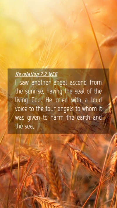 Picture 04 - Revelation 7:2 WEB Mobile Phone Wallpaper - I saw another angel ascend from the sunrise, - Mobile Bible Verse Wallpaper
