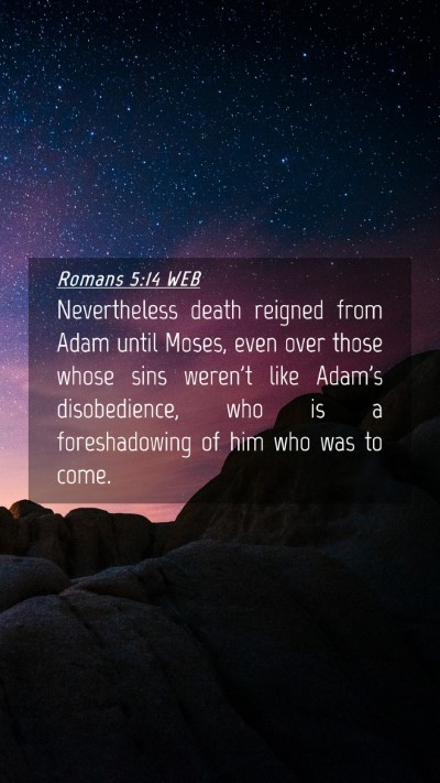 Picture 04 - Romans 5:14 WEB Mobile Phone Wallpaper - Nevertheless death reigned from Adam until Moses, - Mobile Bible Verse Wallpaper