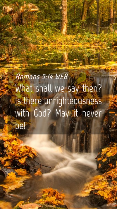 Picture 04 - Romans 9:14 WEB Mobile Phone Wallpaper - What shall we say then? Is there unrighteousness - Mobile Bible Verse Wallpaper