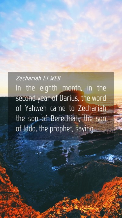 Picture 04 - Zechariah 1:1 WEB Mobile Phone Wallpaper - In the eighth month, in the second year of - Mobile Bible Verse Wallpaper