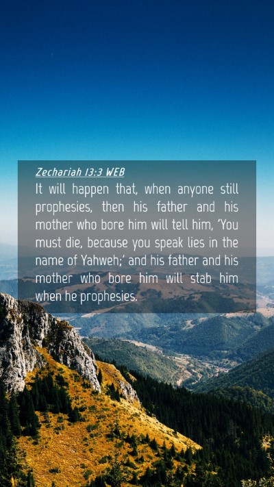 Picture 04 - Zechariah 13:3 WEB Mobile Phone Wallpaper - It will happen that, when anyone still - Mobile Bible Verse Wallpaper