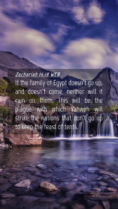 Picture 04 - Zechariah 14:18 WEB Mobile Phone Wallpaper - If the family of Egypt doesn't go up, and doesn't - Mobile Bible Verse Wallpaper