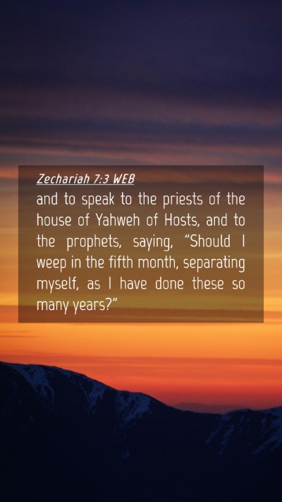 Picture 04 - Zechariah 7:3 WEB Mobile Phone Wallpaper - and to speak to the priests of the house of - Mobile Bible Verse Wallpaper