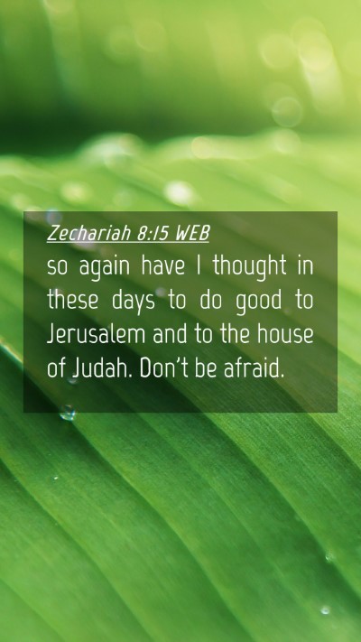 Picture 04 - Zechariah 8:15 WEB Mobile Phone Wallpaper - so again have I thought in these days to do good - Mobile Bible Verse Wallpaper