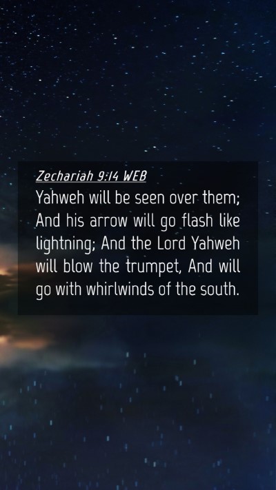 Picture 04 - Zechariah 9:14 WEB Mobile Phone Wallpaper - Yahweh will be seen over them; And his arrow will - Mobile Bible Verse Wallpaper