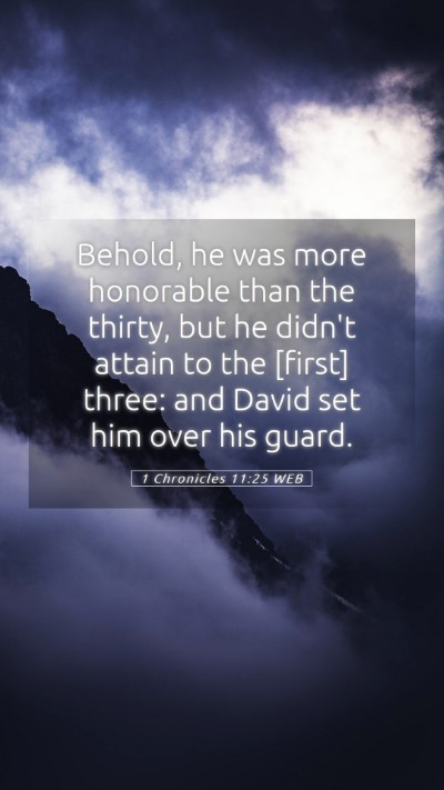 Picture 05 - 1 Chronicles 11:25 WEB Mobile Phone Wallpaper - Behold, he was more honorable than the thirty, - Mobile Bible Verse Wallpaper