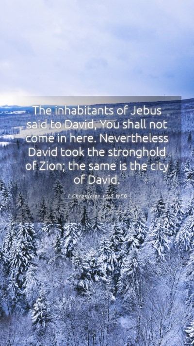 Picture 05 - 1 Chronicles 11:5 WEB Mobile Phone Wallpaper - The inhabitants of Jebus said to David, You shall - Mobile Bible Verse Wallpaper